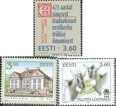 Produktbild von Briefmarken Estland 2000 Mi 370,372,373 (kompl.Ausg.) postfrisch Buch