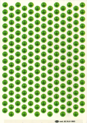 Immagine prodotto di TIESSE - 208 etichette con simbolo della terra (sfondo giallo-verde) - Adesivi in vinile