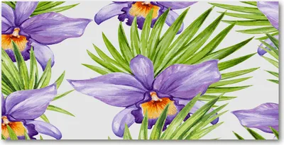 Produktbild von Tulup Glas-Bild -140x70- Wandkunst Dekorative Wand für Küche & Wohnzimmer - Blumen & Pflanzen - Orchidee - Mehrfarbig