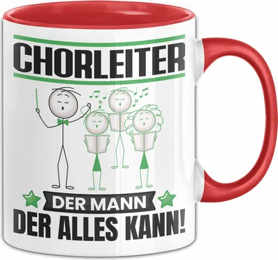 Produktbild von Chorleiter Tasse Geschenk für Chorleiter Der Mann Der Alles Kann Geschenkidee zum Geburtstag (Rot)