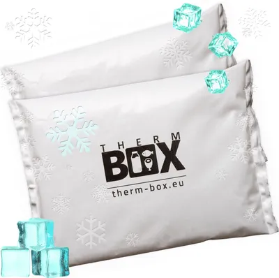 Produktbild von THERM-BOX Profi Kühlakku für Kühlbox Set 2 Stück Groß 450g Wiederverwendbar Kühlpad Kühlpack Kühlbeutel Kühlkissen
