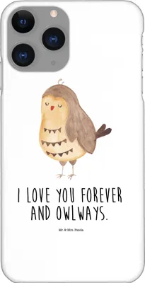 Produktbild von Mr. & Mrs. Panda Iphone 11 Pro Handyhülle Eule Zufrieden - Weiß - Geschenk, Müde, Wortspiel, Owl, Handy Case, Premium Kunststoff, Hochzeitstag, Liebesspruch