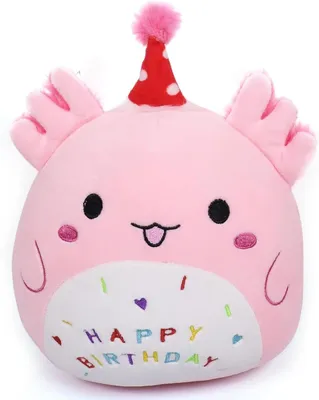 Produktbild von Plüschspielzeug 23 cm, Weicher Kawaii Axolotl, Plüschkissen für Kinder, Geschenk zum Geburtstag, Rosa