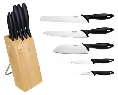 Obrázek produktu pro Fiskars 1023782, Držák na nože s otvory, Dřevo, Dřevo, Obdélník, 21 cm, 1 kusů