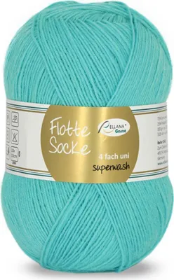 Produktbild von Flotte Socke uni 100 Gr./420m,4-fach Sockenwolle,75% Schurwolle /25% Polyamid Fb. 930 türkis