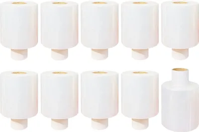 Produktbild von ARLI 10x Stretchfolie Mini 100 mm x 150 m - 20 my Transparent Hand Stretch Folie Handstretchfolie