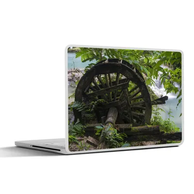 Produktbild von MuchoWow® Laptop Aufkleber Sticker Cover Wassermühle - Pflanzen - Wasser 25x18 cm - Laptop-Deko