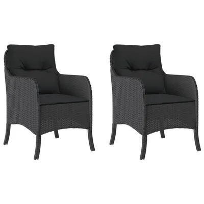 Produktbild von VidaXL 365145, Terrasse, Gepolsterter Sitz, Polyrattan, Stahl, Schwarz, 110 kg, 585 mm