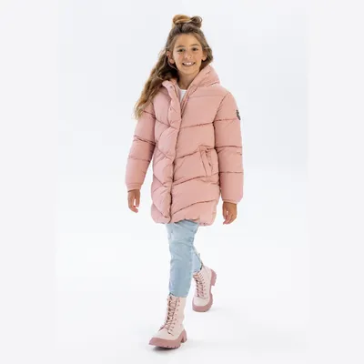 Produktbild von Minoti Steppjacke Kapuze Rosa Gr. 116 für Mädchen