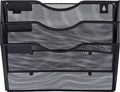 Produktbild von Aktenhalter zum Aufhängen an der Wand, 3-stufiger, wandmontierter Papier-Organizer, große Kapazität, starker, belastbarer Dokumentenhalter, Aufbewahrungs-Organizer