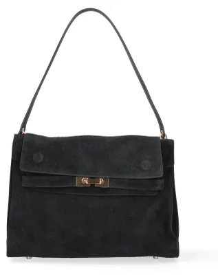 Produktbild von Borsa a mano da donna  Italy Oriana Lux Pelle Scamosciata blu jeans ONE 30x22x9 cm 22561- BLU JEANS