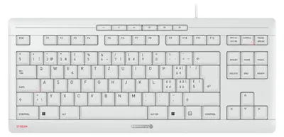 Productafbeelding van CHERRY STREAM KEYBOARD TKL, Bekabeld, USB, Membraantoetsen, QWERTZ, Wit
