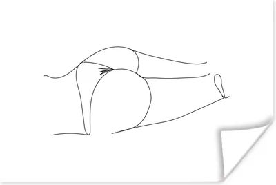 Produktbild von MuchoWow® Poster Frauen - Linienkunst - Körper 30x20 cm - Plakate - Print