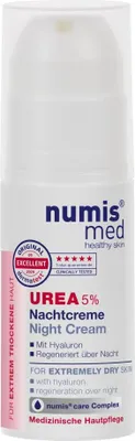 Produktbild von numis med Nachtcreme mit 5% Urea - Hautberuhigende Gesichtscreme für beanspruchte Gesichtshaut - Hautpflege 1x 50 ml