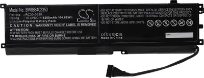 Produktbild von vhbw Akku kompatibel mit Razer Blade 15 RZ09-03305x, RZ09-03304x, RZ09-0328, RZ09-0330x Notebook (4200 mAh, 15,4 V, Li-Polymer)