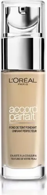 A product shot of a L'Oréal Paris foundation bottle.