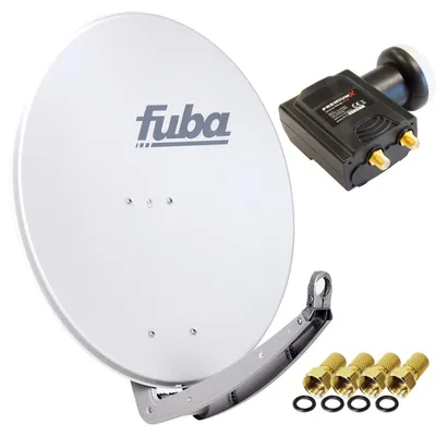 Produktbild von Fuba daa 780 Satellitenantenne Aluminium in Grau HDTV 3D 4KPremiumX DELUXE Twin LNB Sat