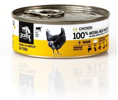 Zdjęcie produktu dla 3COTY Chicken - mokra karma dla kota - 80 g