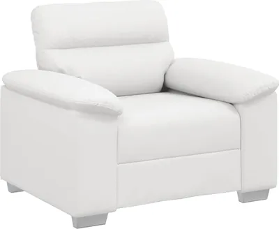 Image de vidaXL Fauteuil blanc 100x81x84 cm Simili cuir
