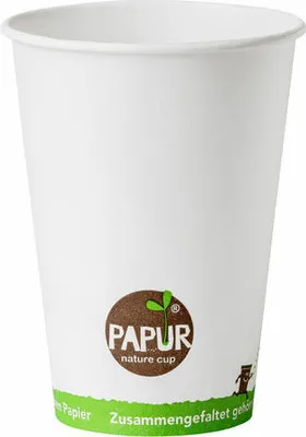 Produktbild von 500x  Automatenbecher Kaffeebecher PAPUR ohne Kunststoff 70,3mm Ø 180 ml