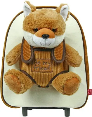 Produktbild von Famanu Rucksack mit Rollen - Weiches Plüschdesign für Kleinkinder