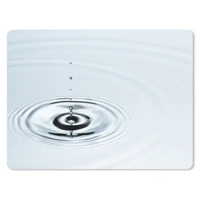 Produktbild von MuchoWow® Mauspad Mousepad Wassertropfen bilden Ringe in hellblauem Wasser 23x19 cm - Mousepads - Maus Mat - Pad - Mausunterlage - Schreibtischunterlage - Mauspad