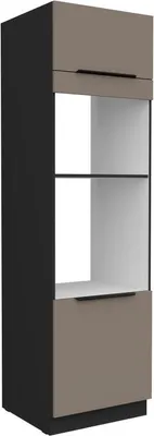 Produktbild von Einbauschrank LUNARA – Breite 60 cm, Dunkelbeige/Schwarz