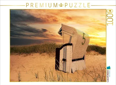 Produktbild von CALVENDO Puzzle Strandkorb auf Amrum | 1000 Teile Lege-Größe 64x48cm Foto-Puzzle für glückliche Stunden