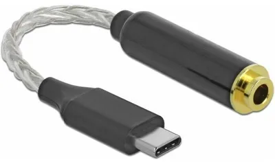 Produktbild von Delock Audio Adapter USB Type-C Stecker zu 4,4 mm 5 Pin Klinkenbuchse 12,5 cm