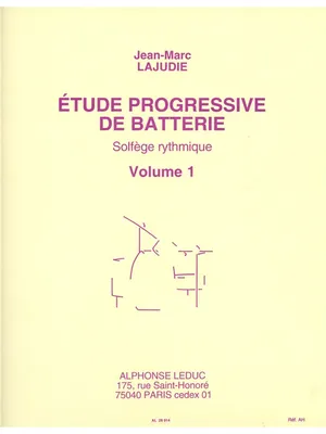 Produktbild von Lajudie Etude Progressive De Batterie Solfege Rythmique/Volume 1/Batterie