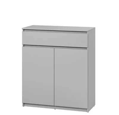 Produktbild von MIRJAN24 Kombikommode Simply 2D1S SM02, Kommode mit zwei Drehtüren und Schublade, 92x40x107 cm (Farbe: Grau)