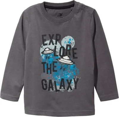 Produktbild von Kleinkinder Jungen Langarmshirt Langarm Shirt Pullover Pulli - anthrazit, 98/104