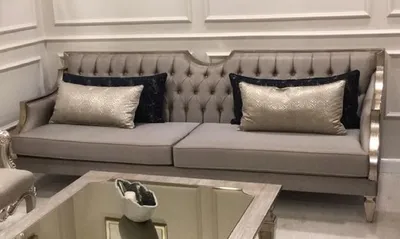 Produktbild von Casa Padrino Luxus Barock Sofa Grau / Antik Silber - Handgefertigtes Wohnzimmer Sofa - Barock Wohnzimmer Möbel - Edel & Prunkvoll