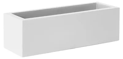 Immagine prodotto di Vaso da fiori rettangolare, bianco, dimensioni 60 x 20 cm, per l'esterno