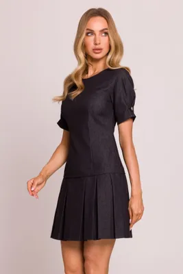 Productafbeelding van Made of Emotion, dames mini-jurk, model Halii M842, kleur: grafiet, maat: M