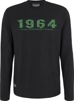 Produktbild von Übergrößen Longshirt Vintage Number rauchgrün AHORN SPORTSWEAR Schwarz 4XL