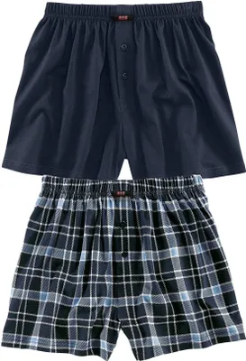 Produktbild von H.I.S. Boxer Boxershorts für Herren 2 -teilig marine, kariert Größe S