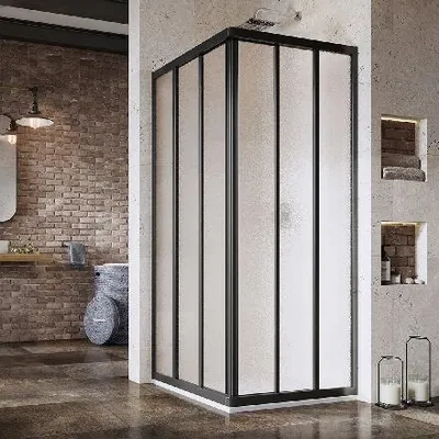 Produktbild von Ravak Supernova - Duschtür ASRV3-90, 870–890 mm, schwarz/Grape-Glas 15V703R2ZG