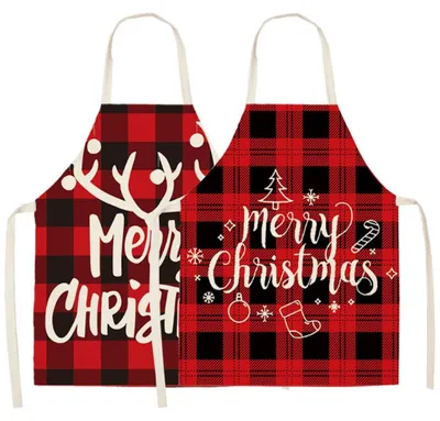 Weihnachtsschürze 2er-Set, 68x72 cm, wasserdicht, Baumwolle, Unisex