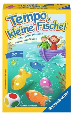 Image de Ravensburger 23334 - Tempo, petits poissons, jeu à emporter pour 1 à 6 joueurs, jeu pour enfants à partir de 3 ans, format compact, jeu de voyage, jeu de société - Cadeaux d'anniversaire