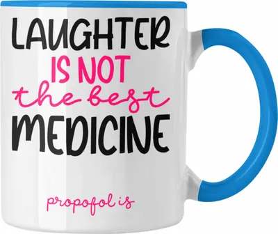 Produktbild von Trendation - Propofol Tasse Geschenk Anästhesie Medizin Spruch für Frauen Geschenkidee (Blau)