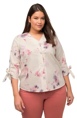 Productafbeelding van Ulla Popken, Damen, grote maten, oversized blouse met thematisch print