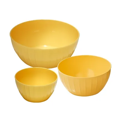 Obrázek produktu pro Tescoma Mísy plastové DELÍCIA, sada 3 ks, žlutá