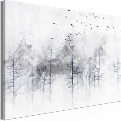 Produktbild von Vlies Leinwandbild - Winter Forest (1 Part) Wide 30x20 cm Blumen b-A-10013-b-a