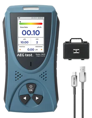 Geigerteller mit LCD, Strahlungsdetektor für Beta, Gamma, Röntgen – blau