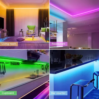 Zdjęcie produktu dla Taśma oświetleniowa LED Solight Wifi Smart, RGB, 5m, zestaw z adapterem i pilotem zdalnego sterowania