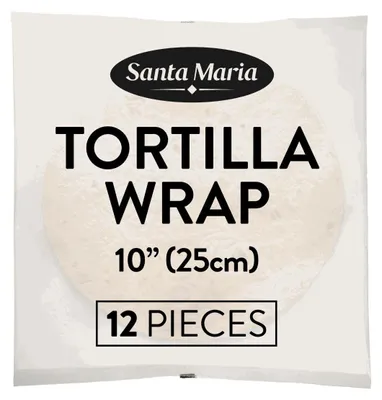 Obrázek produktu pro Santa Maria Tortilla Wrap Soft 25 cm, 756 g – Velké, měkké obaly ideální na burritos