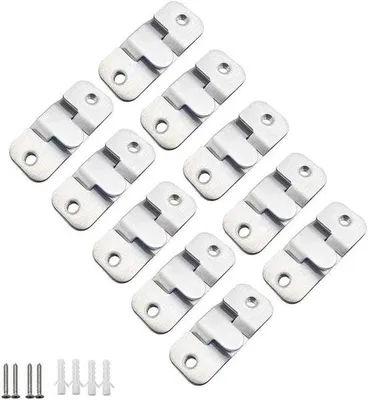 Obrázek produktu pro 20 kusů skrytých montážních držáků s integrovanými západkami pro fotorámečky.