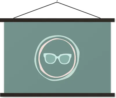 Produktbild von MuchoWow® Textilposter Sommer - Sonnenbrille - Pastell 150x100 cm mit schwarzem Rahmen - Schlafzimmer