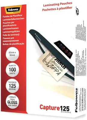 Obrázek produktu pro Fellowes 5306702, Průhledná, Plast, 95 mm, 65 mm, 1 mm, 100 kusů
